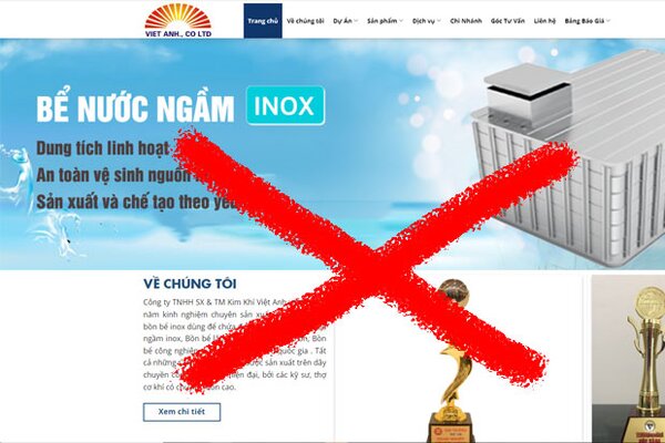 Cảnh báo Vietanhtank giả mạo sản phẩm, hình ảnh và website Nam Á