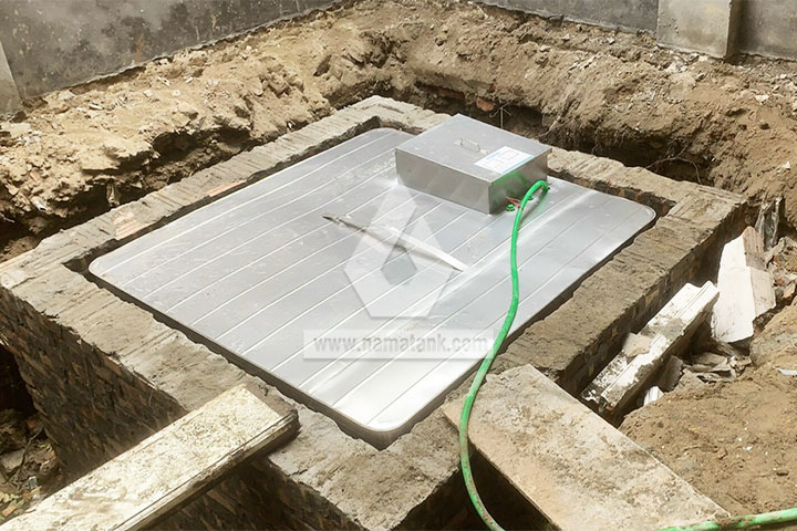 bể ngầm inox nam á đã vào vị trí lắp đặt